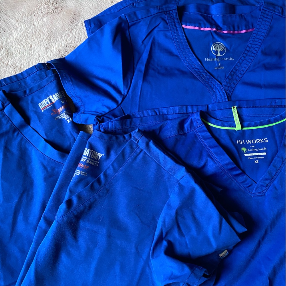 Galaxy Blue Scrub Tops